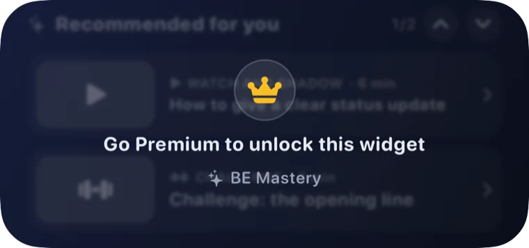 A locked widget in grey: Go Premium to unlock this widget